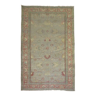 Fine Gray Antique Turkish Sivas Rug For Sale