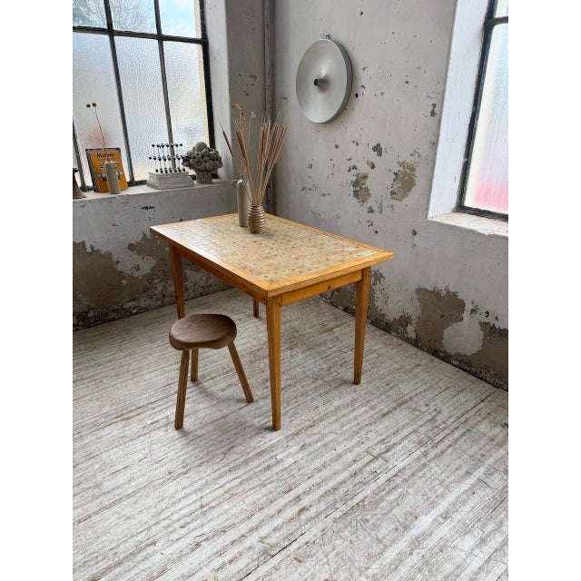 Scandinavian Oak and Ceramic Table, 1950s For Sale - Image 14 of 18