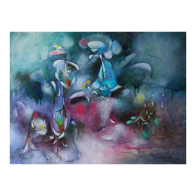Daniel Ketelhut, "The Dormouse Visits the Hookah Lounge", Original Oil on Canvas, 2023 For Sale