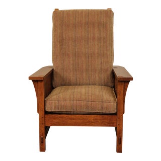 Stickley Mission Collection Compact Spindle Morris Chair For Sale