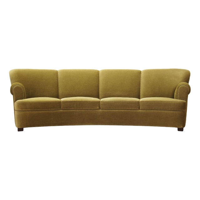 Vintage Danish Sofa in Green Velour, 1960s For Sale - Image 17 of 17