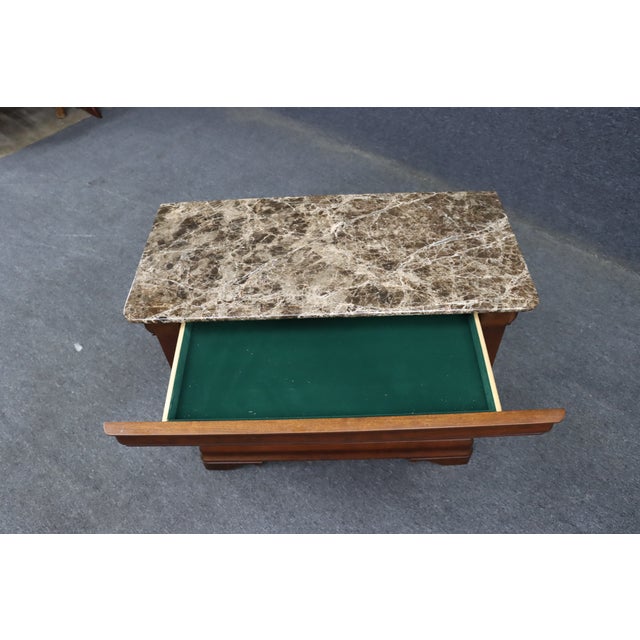 Durham Furniture Cherry Louis Philippe Style Nightstand For Sale - Image 9 of 13