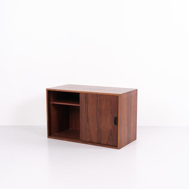 Danish Wall Mounted Cabinet in Rosewood with Sliding Doors, 1960s For Sale - Image 6 of 10