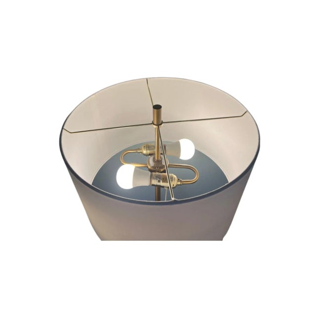 Contemporary Faceted Glass Base Table Lamp With Shade by Gabby For Sale In Los Angeles - Image 6 of 8