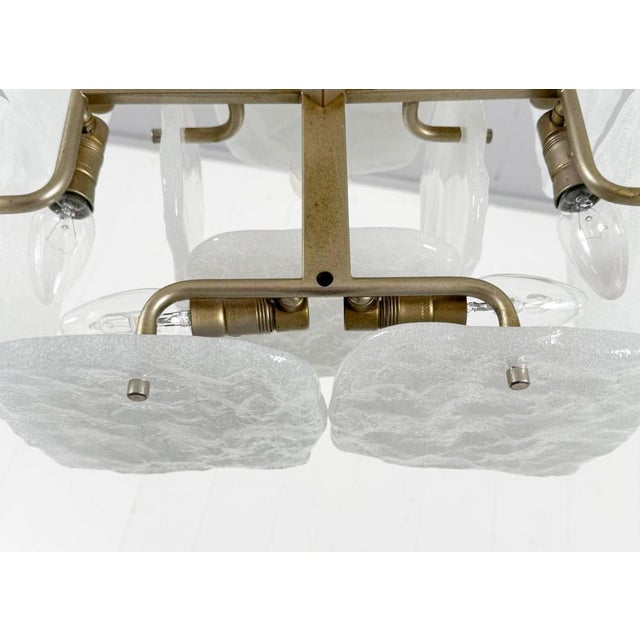 Ice Glass Bernstein Ceiling Lamp by J. T. Kalmar for Kalmar Franken, Austria, 1960s For Sale - Image 12 of 18