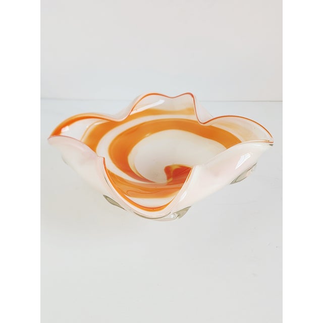 Fratelli Toso Vintage Murano Fratelli Toso Glass Bowl For Sale - Image 4 of 12