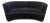 Custom Curved Black Mohair Sofa With Contrast Piping by Danny Cannon Custom Upholstery For Sale