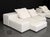 Piero Lissoni for Living Divani Extra Wall Modular Sofa, in white upholstery with eight pieces and three pillows, "Living...
