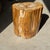 Oval Side Table in Petrified Wood, 1980s For Sale - Image 11 of 18