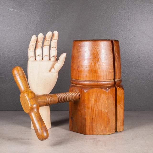 Wood Early 20th C. European Millinery Hat Stretcher C.1900-1920 For Sale - Image 7 of 8