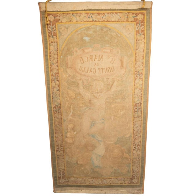 18th Century Italian Devotional Painted Tapestry For Sale - Image 4 of 18