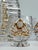 Art Deco Amber Overlay Cut Crystal Decanter & Cordial Glasses, 1930s, Set of 5 For Sale - Image 8 of 17