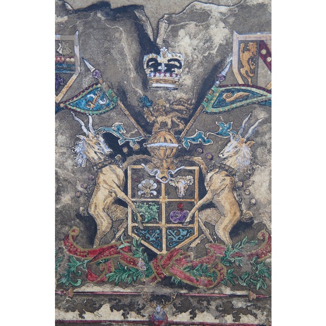 Late 20th Century Late 20th Century English British Heraldic Shield Coat of Arms Royal Crest II Print by L. Jardine For Sale - Image 5 of 11