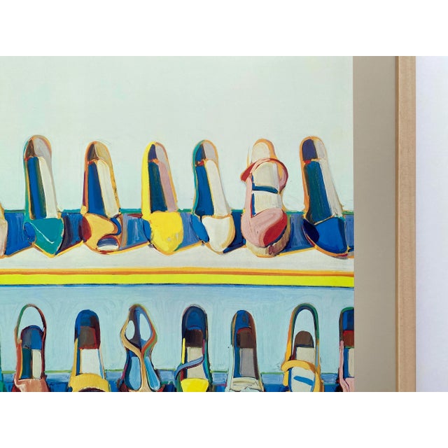 Wayne Thiebaud Vintage 1981 Pop Art Lithograph Print Framed Museum Exhibition Poster " Shoe Rows " 1975 For Sale - Image 10 of 12