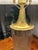 Hollywood Regency Mid 20th Century Signed Dresden Cut Crystal & Brass Cylinder Table Lamp - With Shade For Sale - Image 3 of 11