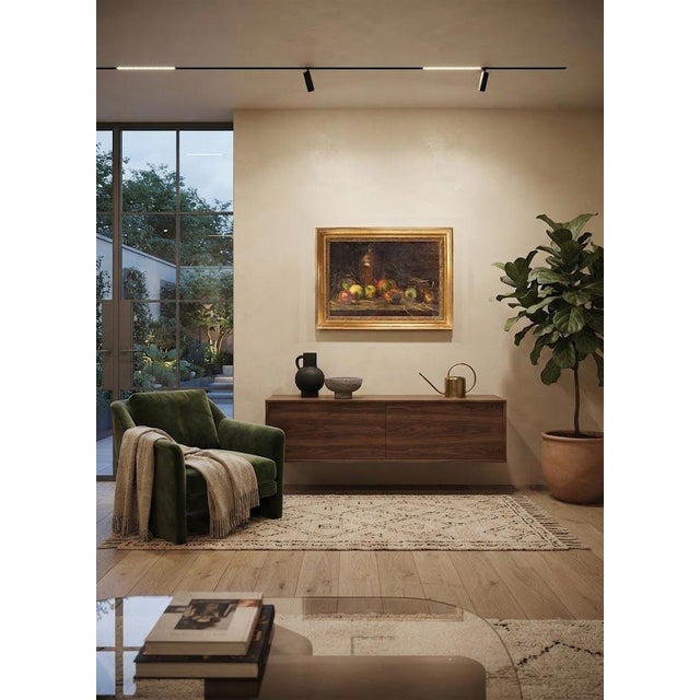 Gilded wooden frame. Oil on canvas, French school, 20th century. Possibly 1950s, perhaps earlier. Dimensions: 75 x 57 x 5...