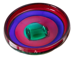 Italian Murano Glass Bowl by Gino Mazzega, 1970s