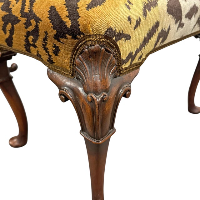 19th Century English Mahogany Chippendale Style Bench For Sale - Image 11 of 14