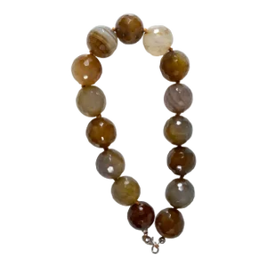 20th Century Heavy 317 Gram Carved Faceted Agate Carnelian Bead Necklace