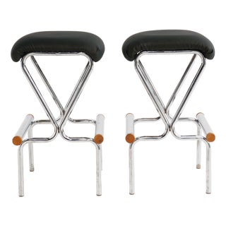 Tubular Bar Stools by Daystrom, 1970s - A Pair For Sale