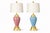 Ceramic Vintage Blue Ceramic Table Lamp — Fluted Ginger Jar Form, Brass Base, Linen Shade (27” H) For Sale - Image 7 of 7