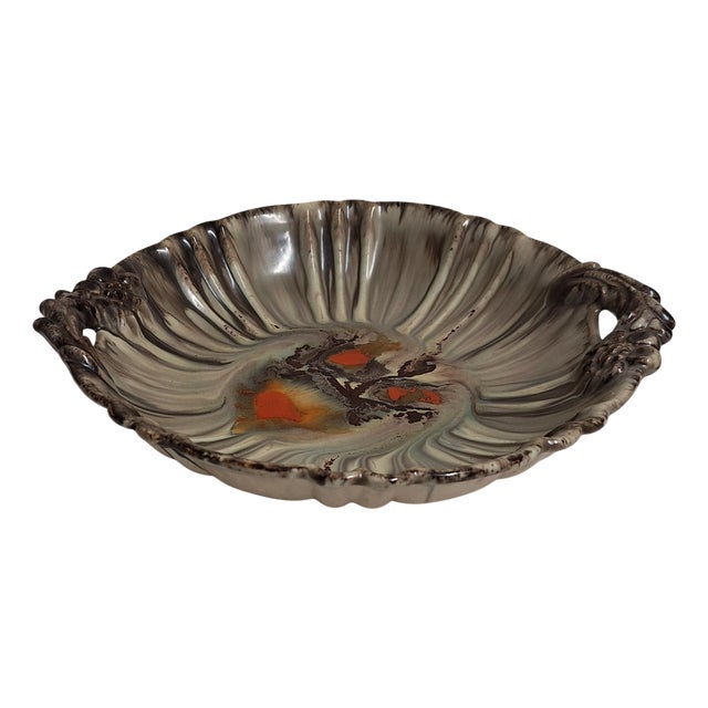 German Art Deco Fruit Bowl in Multi-Colored Glazed Ceramic, 1930s For Sale