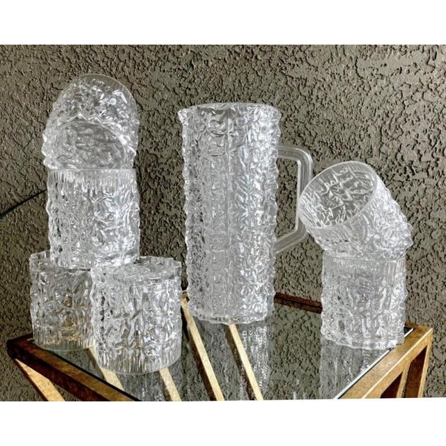 Circa 1980 “Snow Crystal” 7-Piece Acrylic Tumbler & Pitcher Beverage Set For Sale - Image 14 of 14