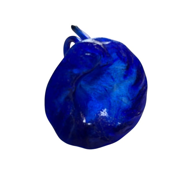 1960s Mid-Century Modern Era Brilliant Blue Blown Art Glass For Sale In Dallas - Image 6 of 8