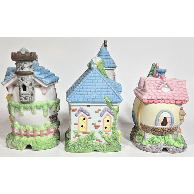 You know the Christmas village pieces? Well this is late 90s Easter village pieces. Each piece is hollowed out to accept...