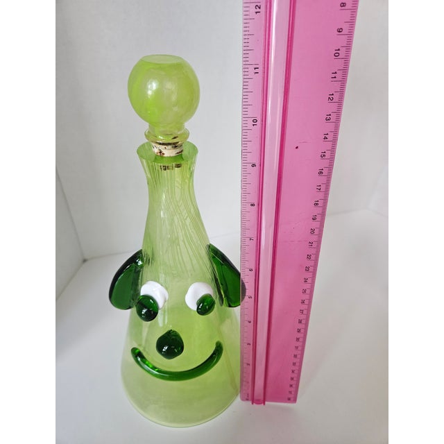Glass Fratelli Toso Whimsical "Dog" Bottle by Murano 1960"s For Sale - Image 7 of 8
