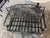 1960s Vintage French Provincial Style Wrought Iron Garden Bench in Glossy Black For Sale - Image 5 of 9