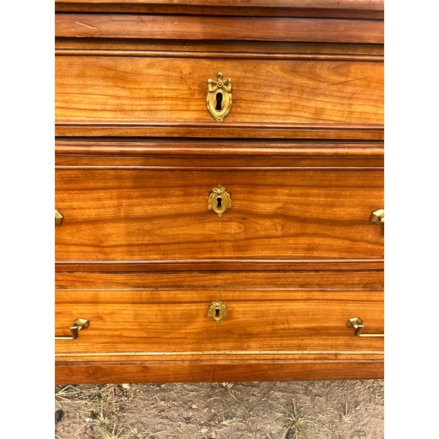 French 19th Century Louis XVI Solid Walnut Chest of Drawers For Sale - Image 9 of 12