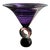 Correia Art Glass Purple Pedestal Bowl For Sale