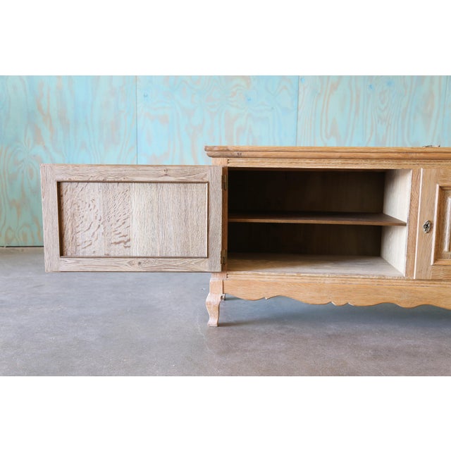 1960s Diminuitive Henning Kjaernulf Danish Quarter Sawn Oak Sideboard Cabinet Danish Modern, Attributed For Sale - Image 15 of 16