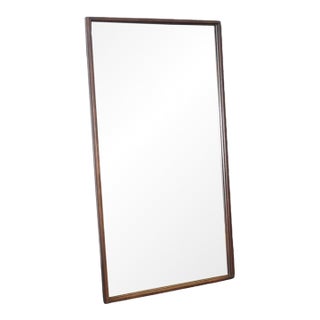 John Kapel Tall Walnut Framed Wall Mirror For Sale