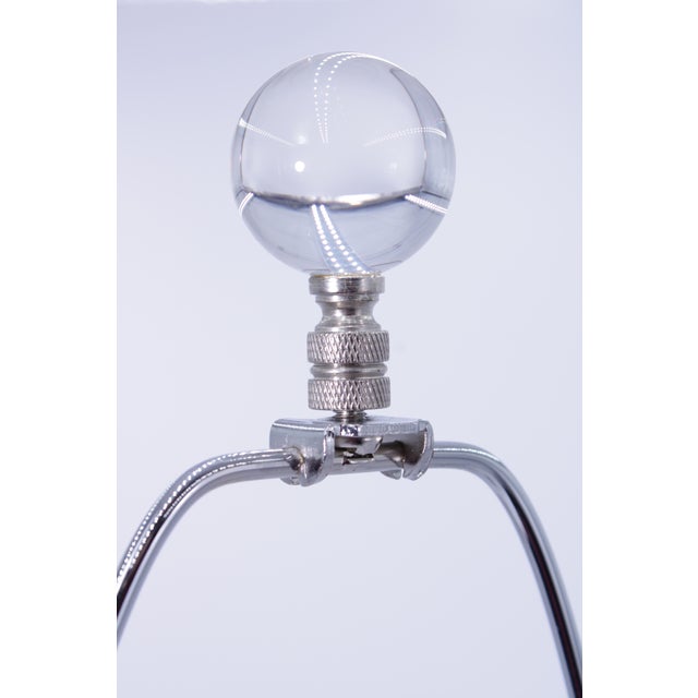 Pair of John Richard Crystal Glass Modern Sphere Lamps For Sale - Image 4 of 12