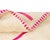 Bold fuchsia lines trace an irregular maze across a clean ivory field, giving this hand-knotted rug the energy of a hand-...