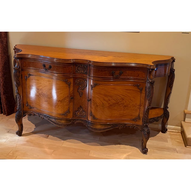 Antique Solid Philippine Narra Wood Sideboard For Sale - Image 12 of 14