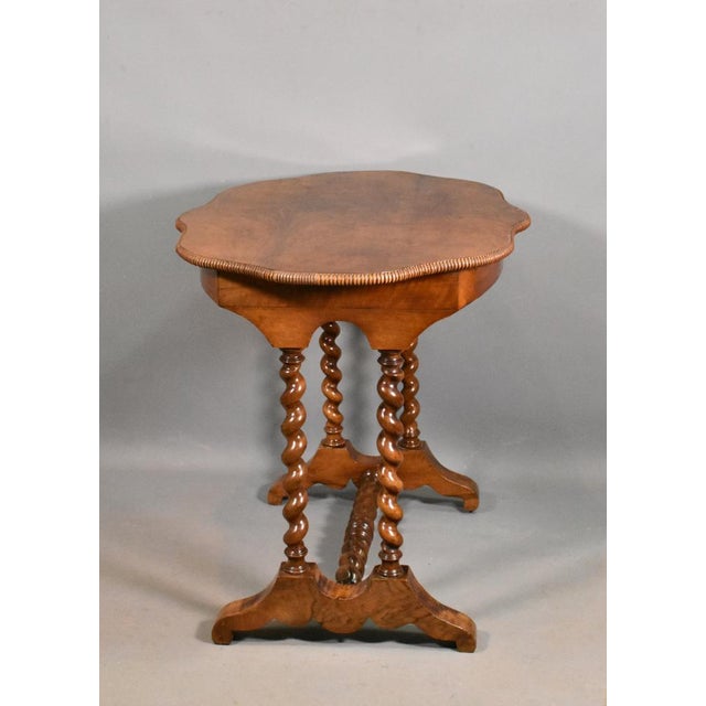 Antique French Gueridon Table in Walnut, 1890s For Sale - Image 14 of 17