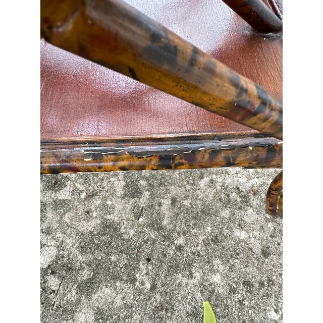 Brown Vintage Faux Tortoise Bamboo Umbrella/Cane Stand For Sale - Image 8 of 10