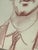 Drawing/Sketching Materials 1950s Mid-Century ModernSanguine Male Portrait For Sale - Image 7 of 8