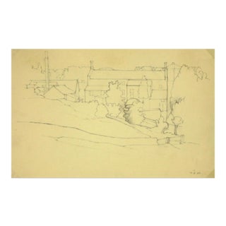 Vintage Regal Academy Pencil Drawing, 1950 For Sale