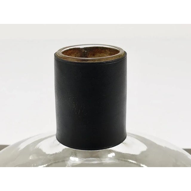Black Vase Decanter with Black Leather Top by Carl Auböck, 1950s For Sale - Image 8 of 11
