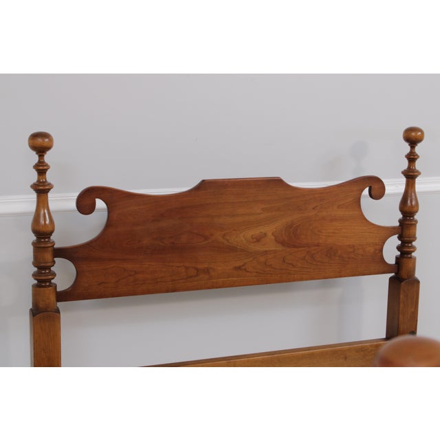 Stickley Stickley Cherry Full Size Cannonball Poster Bed For Sale - Image 4 of 15