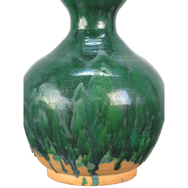 Chinese Green Gourd Shape Vase For Sale - Image 3 of 5