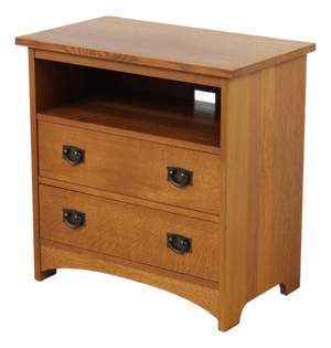 Stickley Mission Oak 2 Drawer Media Console