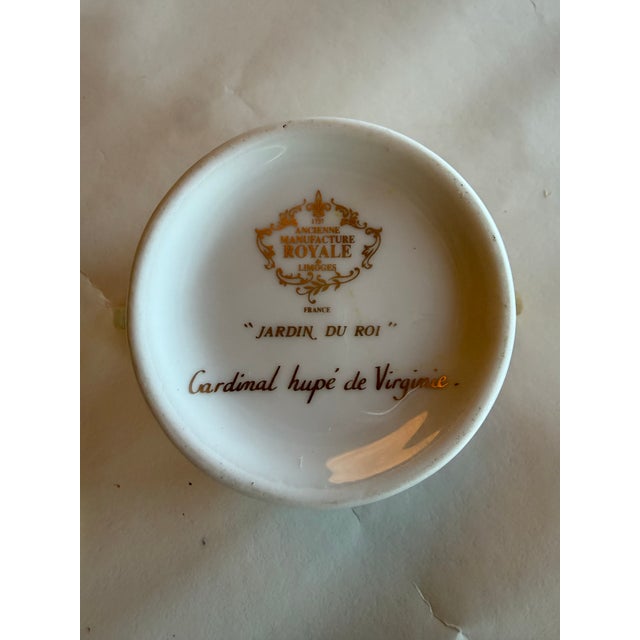 Early 20th Century Early 20th Century Tray Creamer and Sugar Ancienne Manufacture Royale De Limoges “Jardin Du Roi” Platter With Sugar & Creamer — 3 Pieces For Sale - Image 5 of 7