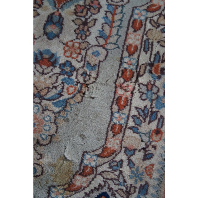 Vintage Hand Knotted Wool Geometric Curvilinear Medallion Rug Runner 3' X 10' For Sale - Image 11 of 14