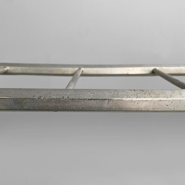 Metal Mid-Century Modern Italian Umbrella Stand in Iron and Aluminum, 1950s For Sale - Image 7 of 14