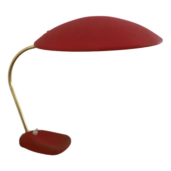 Red Table Lamp from Moletz, 1950s For Sale